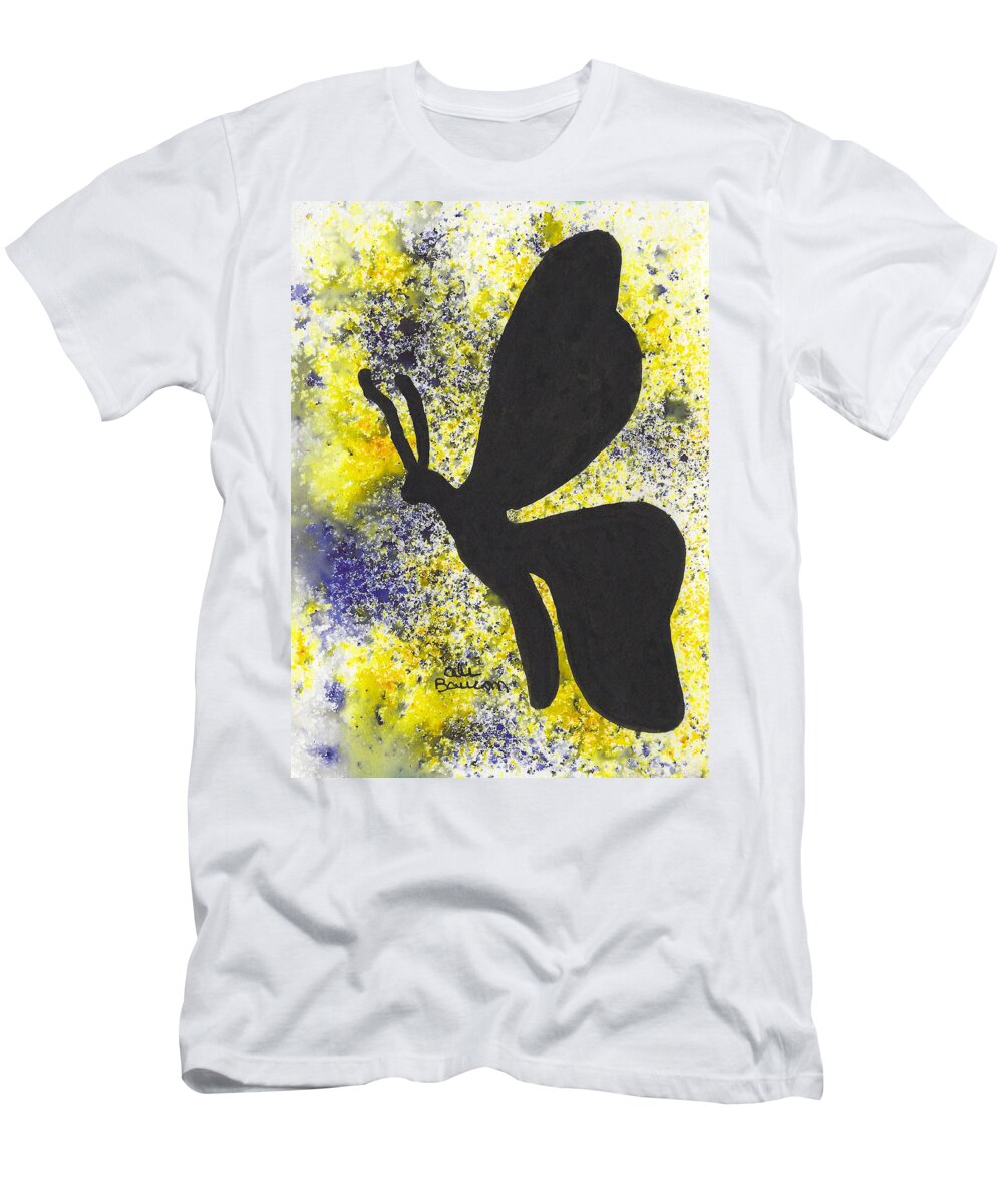 Butterfly T-Shirt featuring the mixed media Betty Butterfly by Ali Baucom
