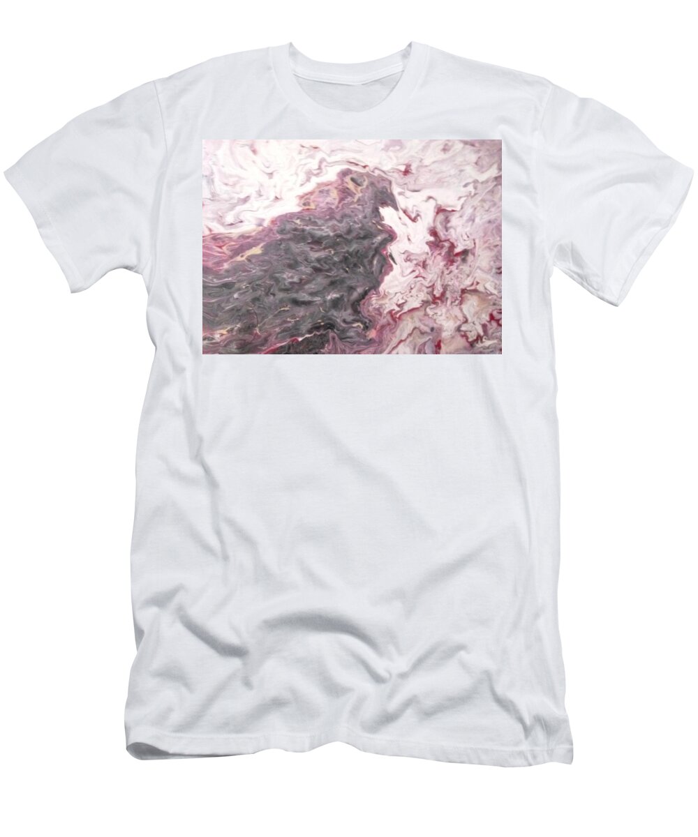 Bird T-Shirt featuring the painting Bird Reflection by Anna Adams