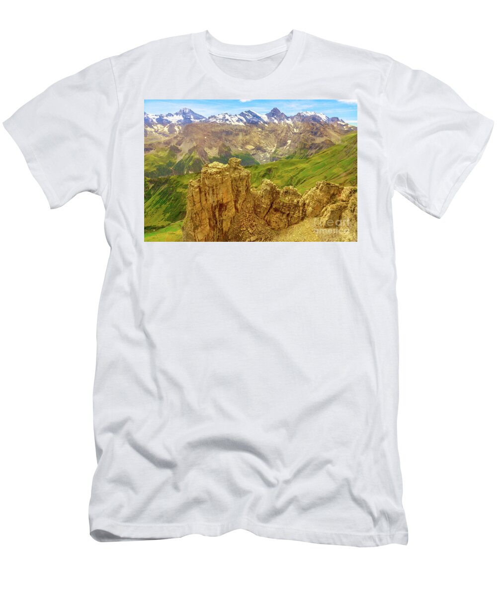 Switzerland T-Shirt featuring the photograph Birg Schilthorn Switzerland by Benny Marty