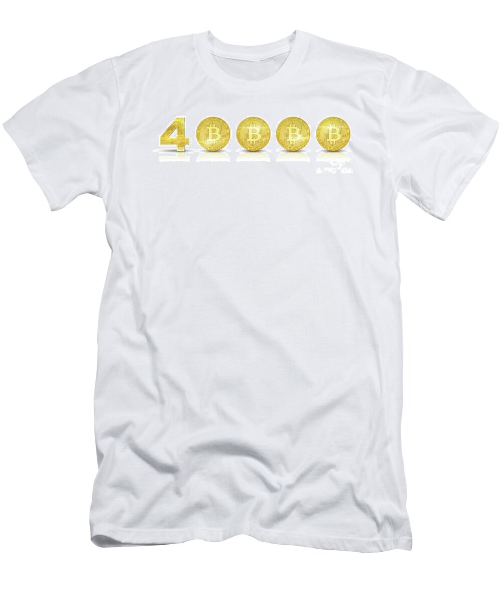 Bitcoin T-Shirt featuring the photograph Bitcoin new record 40000 dollars by Benny Marty