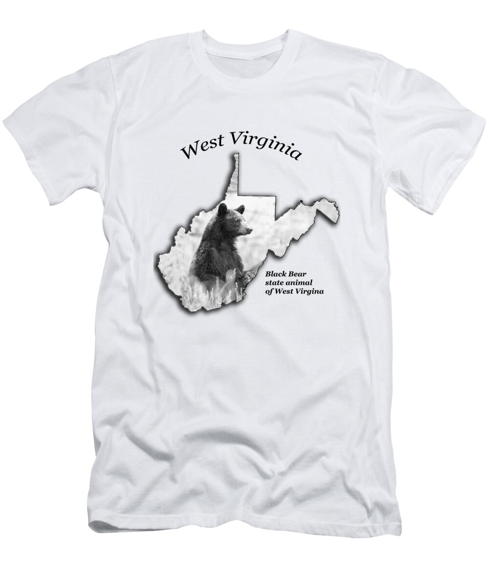 Black Bear T-Shirt featuring the photograph Black bear the State Animal of West Virginia by Daniel Friend