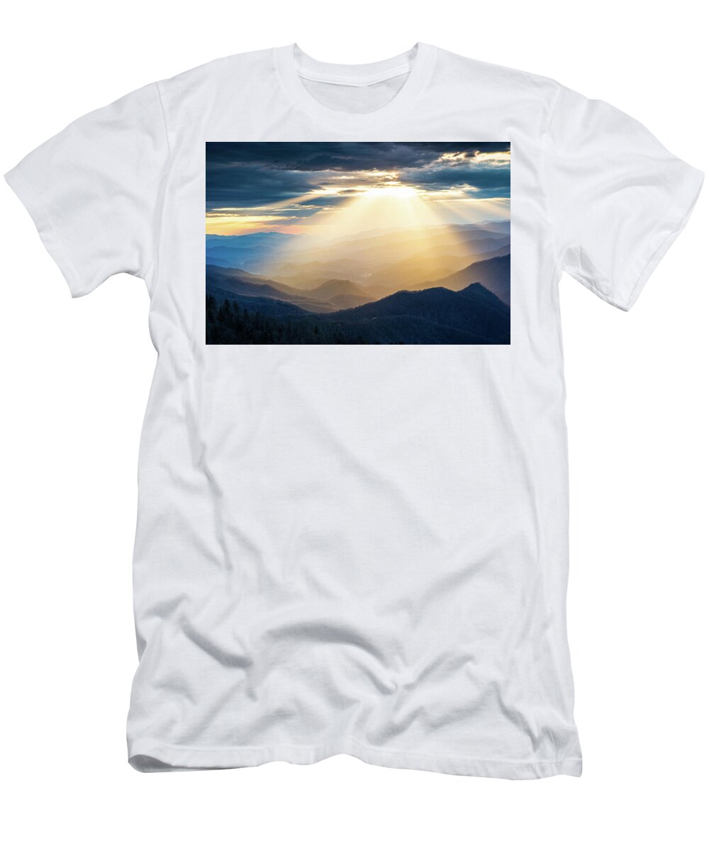 Landscape T-Shirt featuring the photograph Blue Ridge Parkway NC Mercy and Grace by Robert Stephens