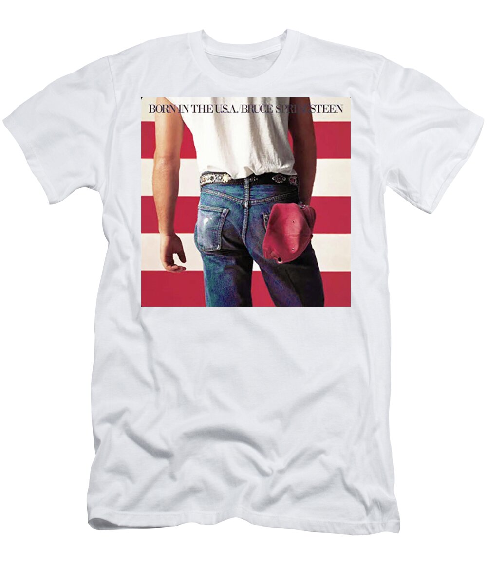Bruce Springsteen T-Shirt featuring the photograph Born In The USA by Imagery-at- Work