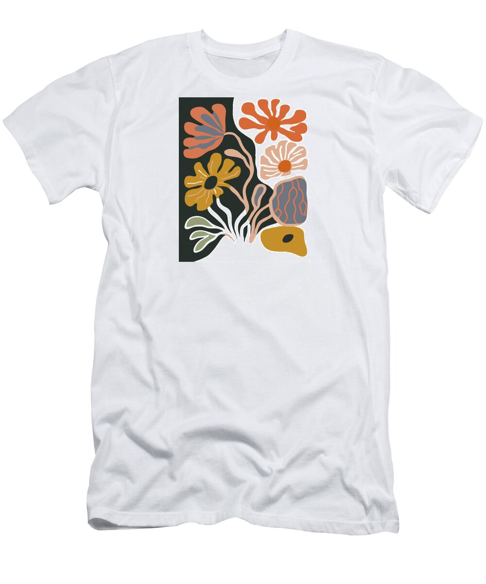 Botanical Flower T-Shirt featuring the painting Botanical Flower 06 by Jackie Medow-Jacobson