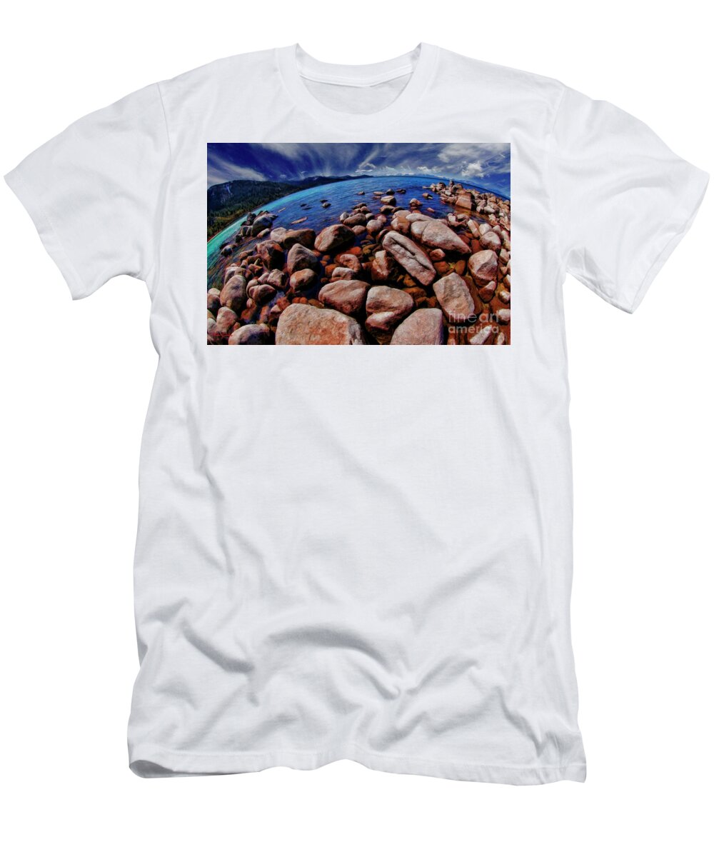 Sand Harbor T-Shirt featuring the photograph Boulders Sand Harbor Lake Tahoe by Blake Richards