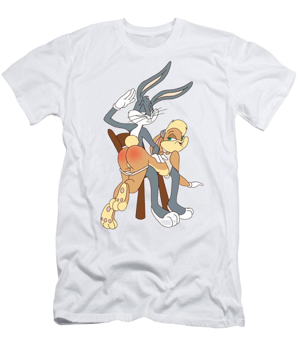 Bugs Bunny Spanking Lola Bunny T-Shirt by Terry Bill