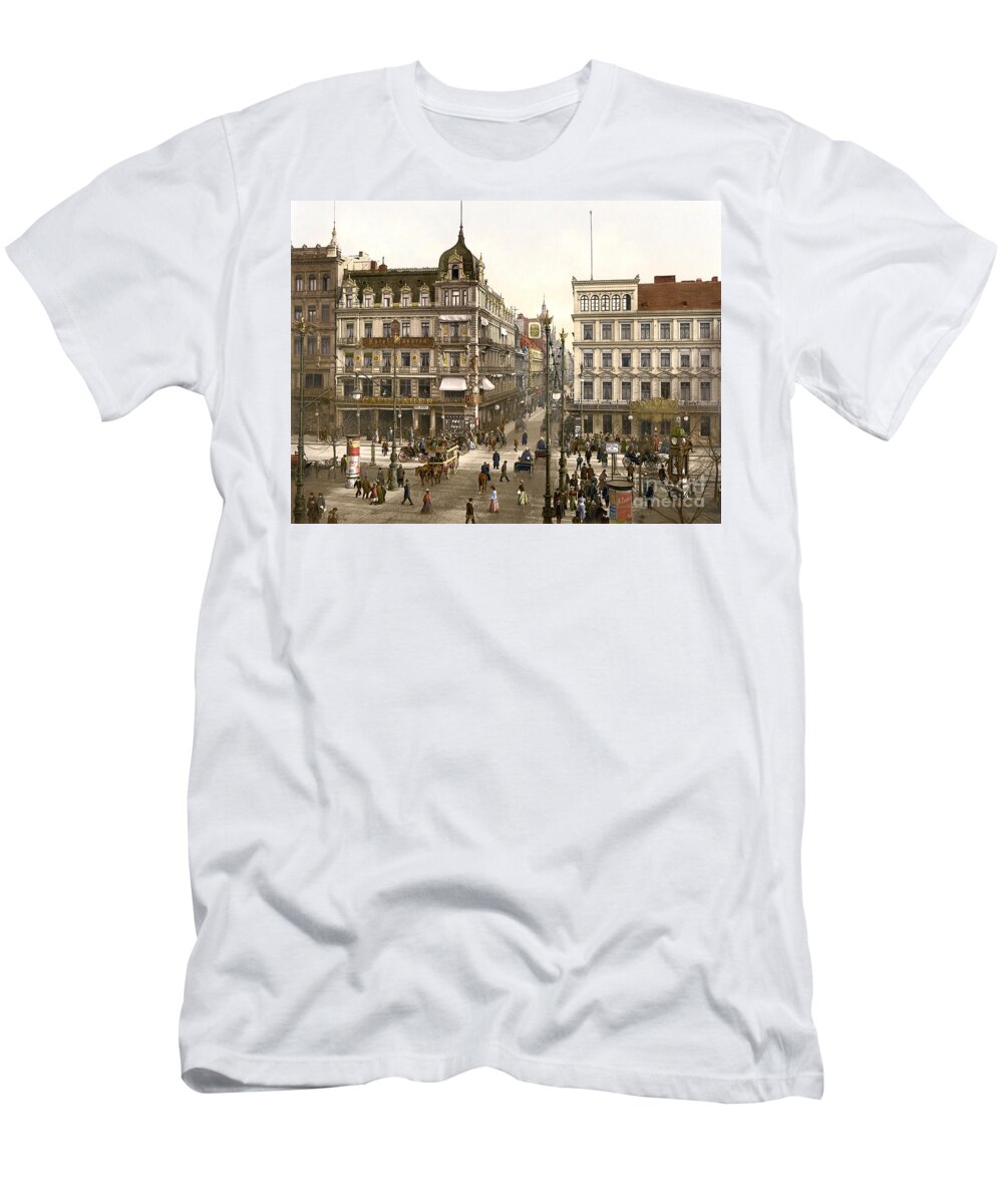 1895 T-Shirt featuring the photograph Cafe Bauer on Unter den Linden, Berlin, Germany by Granger