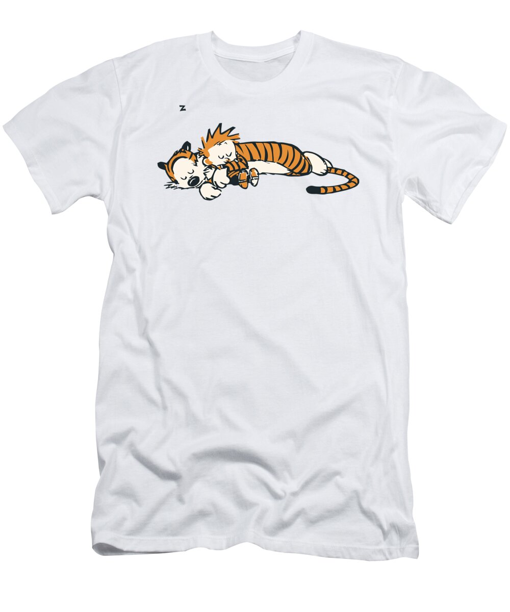 Snoopy T-Shirt featuring the digital art Calvin And Hobbes by Brenda S Lehman