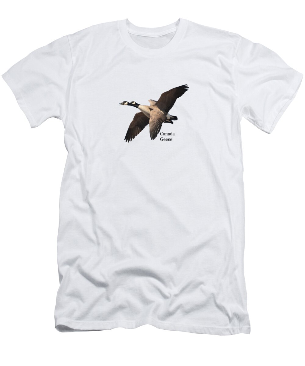 Canada Geese T-Shirt featuring the photograph Canada Geese in Flight 2 by Whispering Peaks Photography