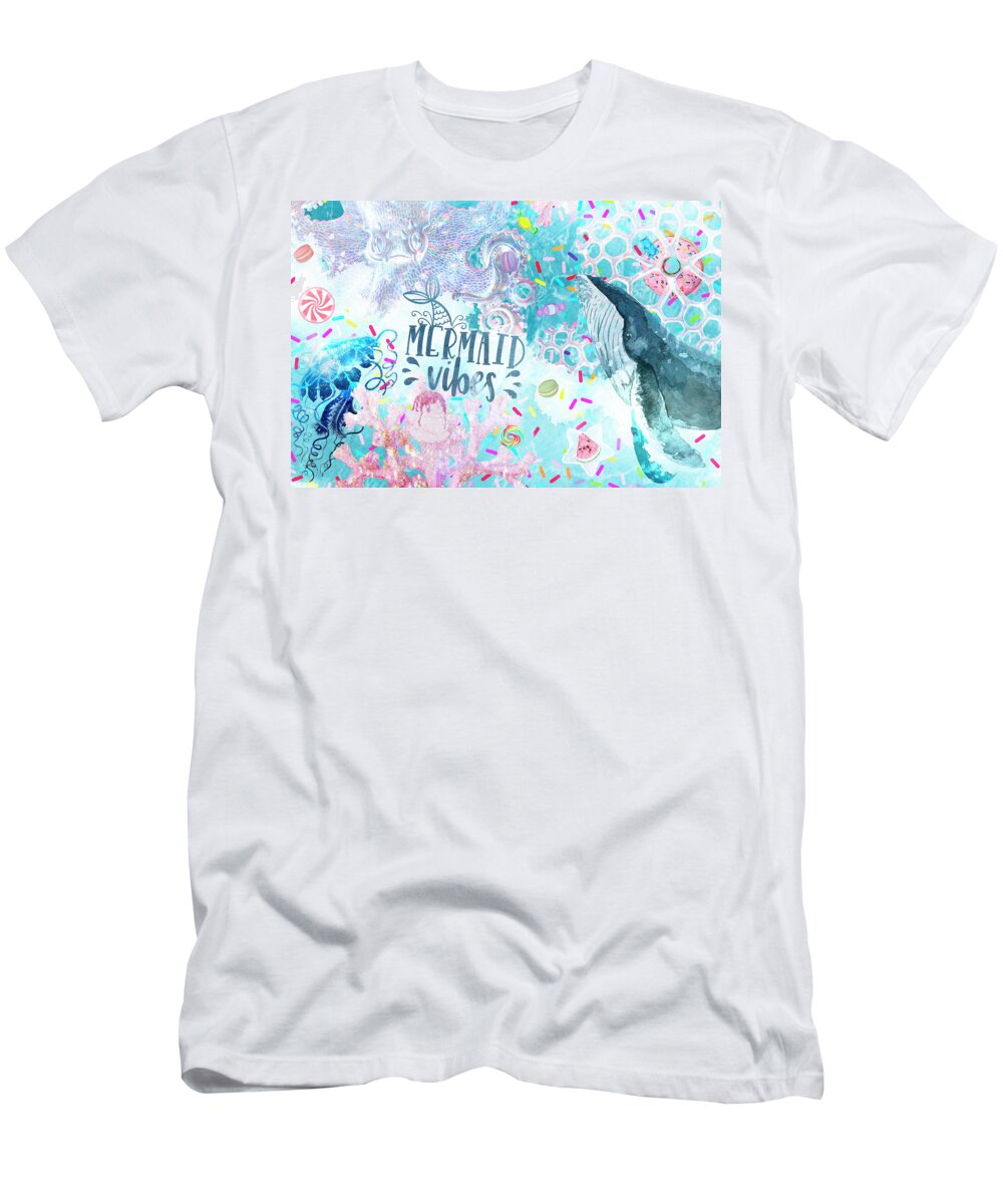 Abstract T-Shirt featuring the digital art Candy Coast by Claudia McKinney