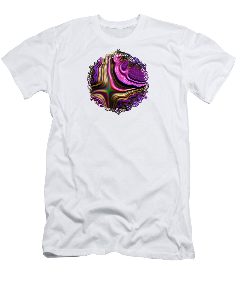 Fractal T-Shirt featuring the digital art Candy Colors by Elisabeth Lucas