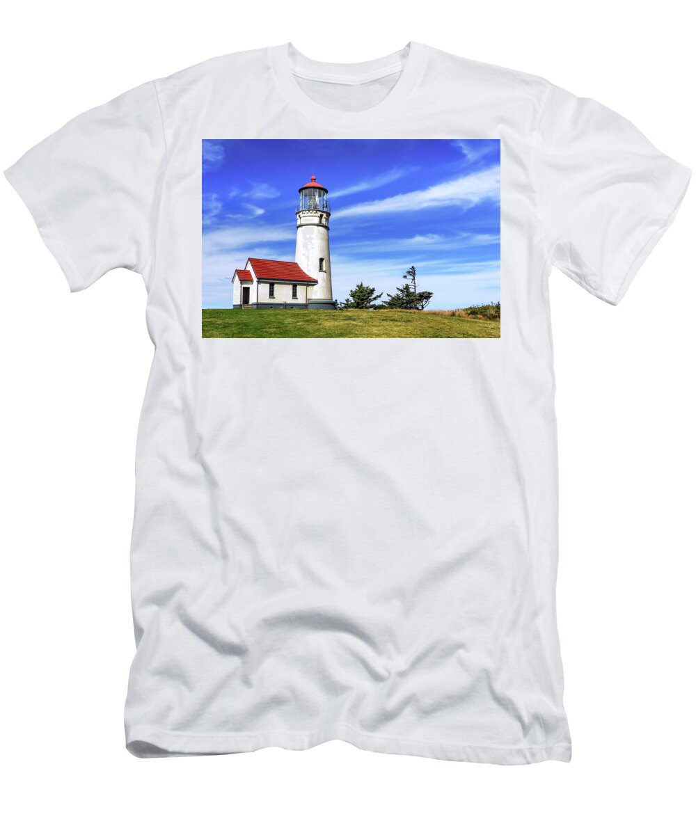Lighthouse T-Shirt featuring the photograph Cape Blanco Lighthouse by James Eddy