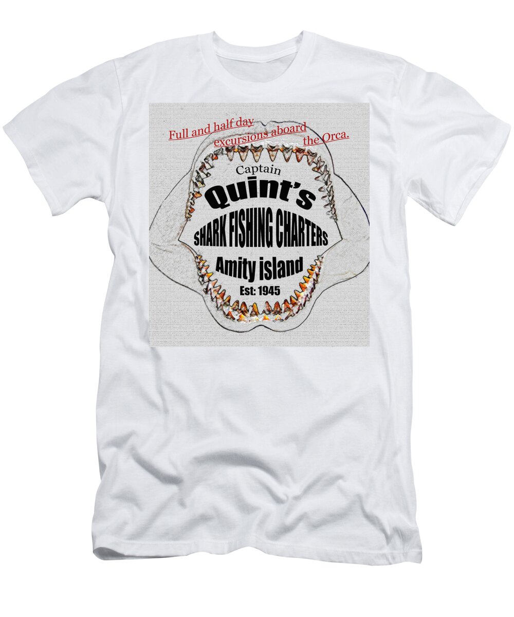 Captain Quint's shark fishing charter design A T-Shirt by David