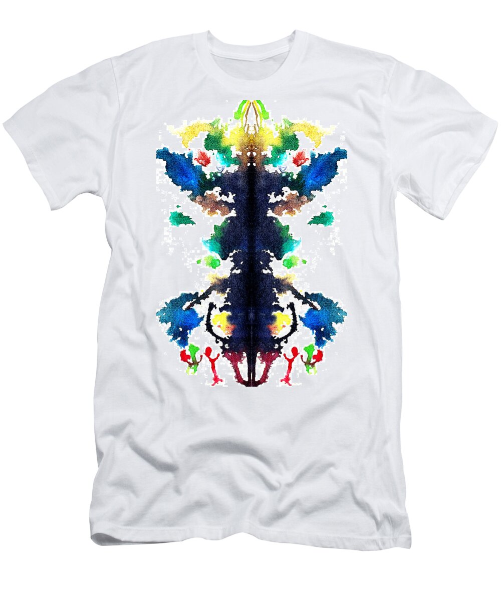 Ink Blot T-Shirt featuring the painting Caring Celebration by Stephenie Zagorski