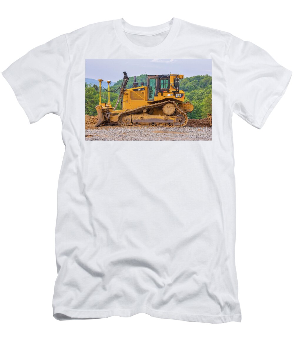 Caterpillar Long T-Shirt CAT Logo Tractor Equipment Bulldozer Construction  Chest
