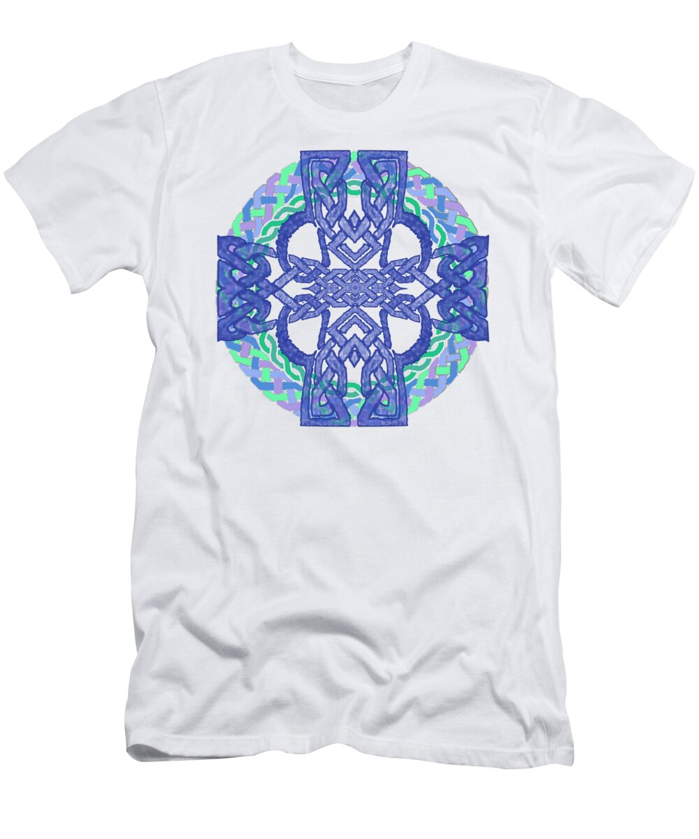Celticknots T-Shirt featuring the painting Celtic Knot 3 30 21 by Hidden Mountain
