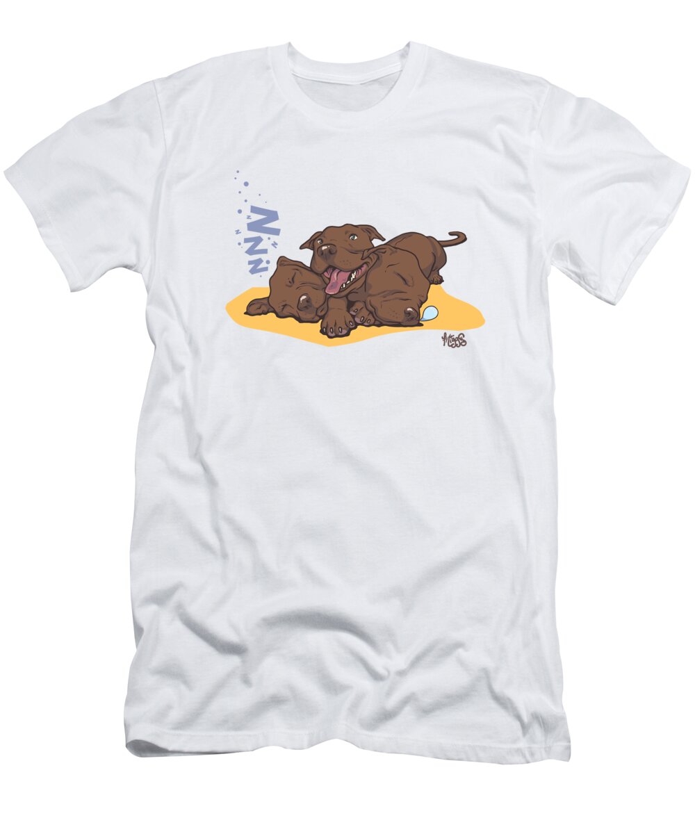 Cerberus T-Shirt featuring the drawing Cerberus by Miggs The Artist