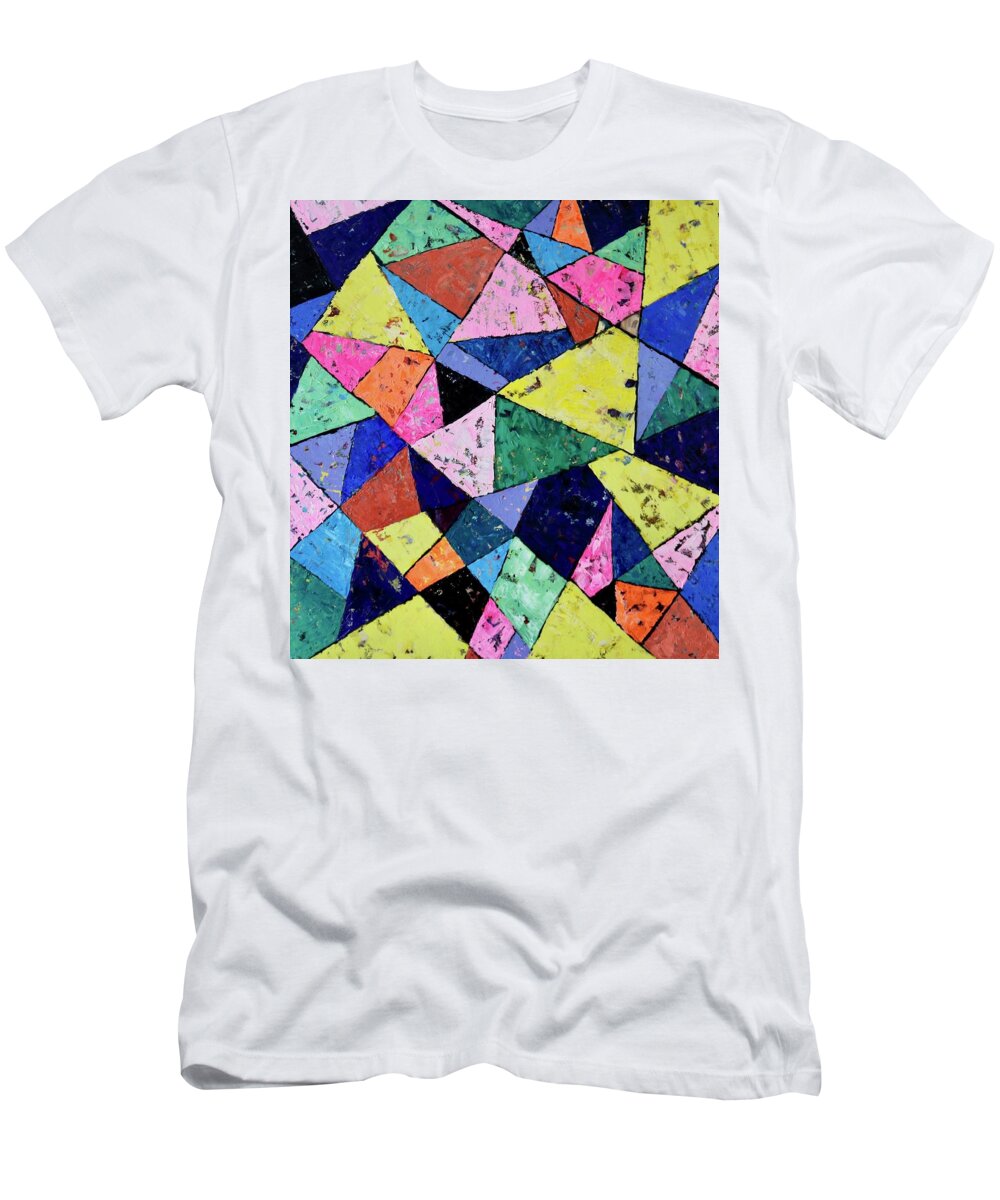 Abstract T-Shirt featuring the painting Change Your View by Jackie Ryan