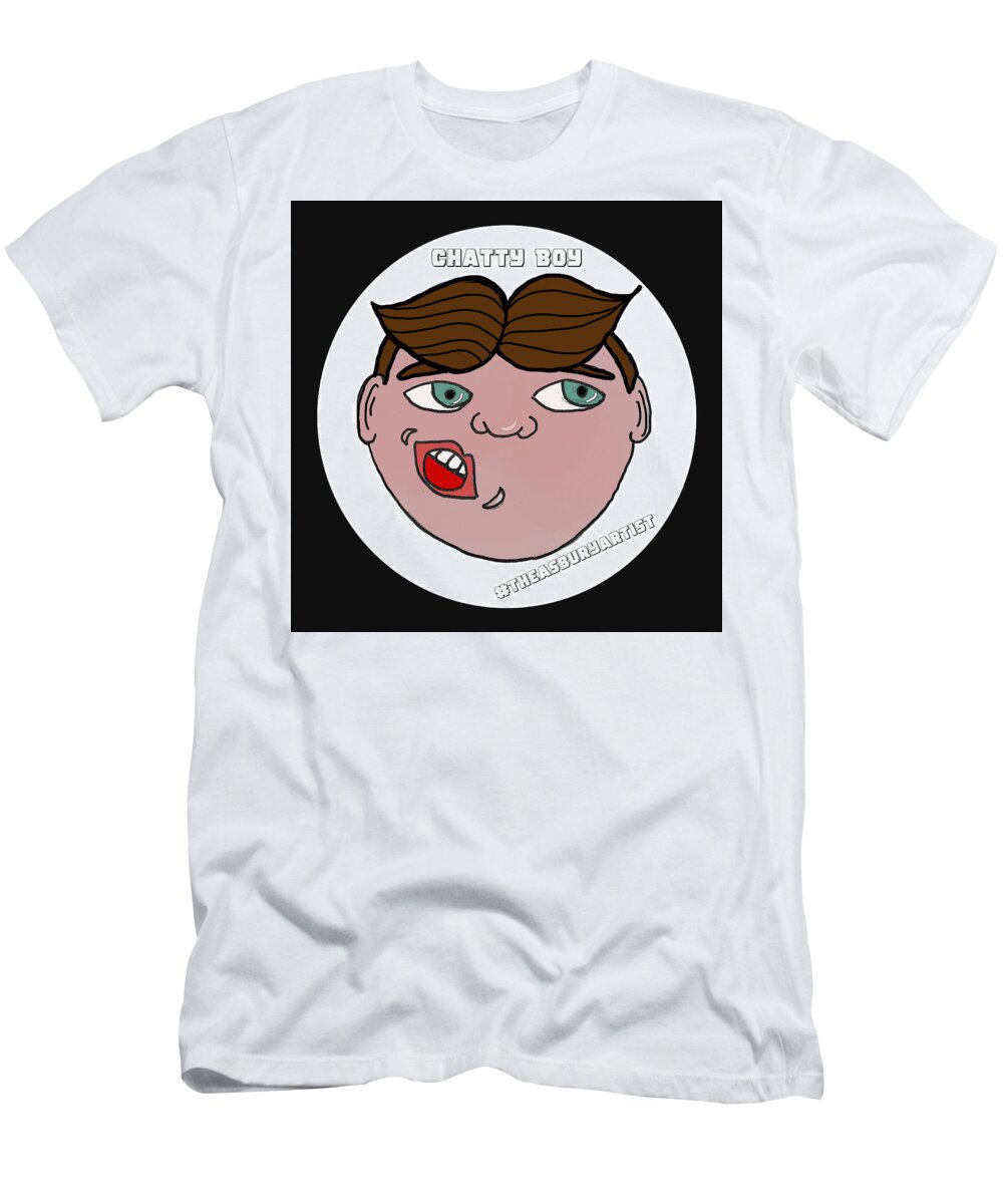 Tillie T-Shirt featuring the drawing Chatty Boy by Patricia Arroyo