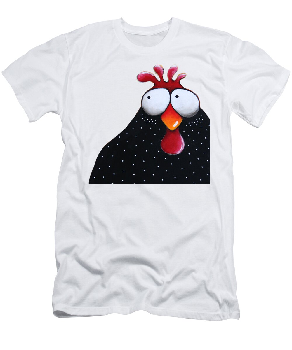 Chicken T-Shirt featuring the painting Chicken Soup by Lucia Stewart