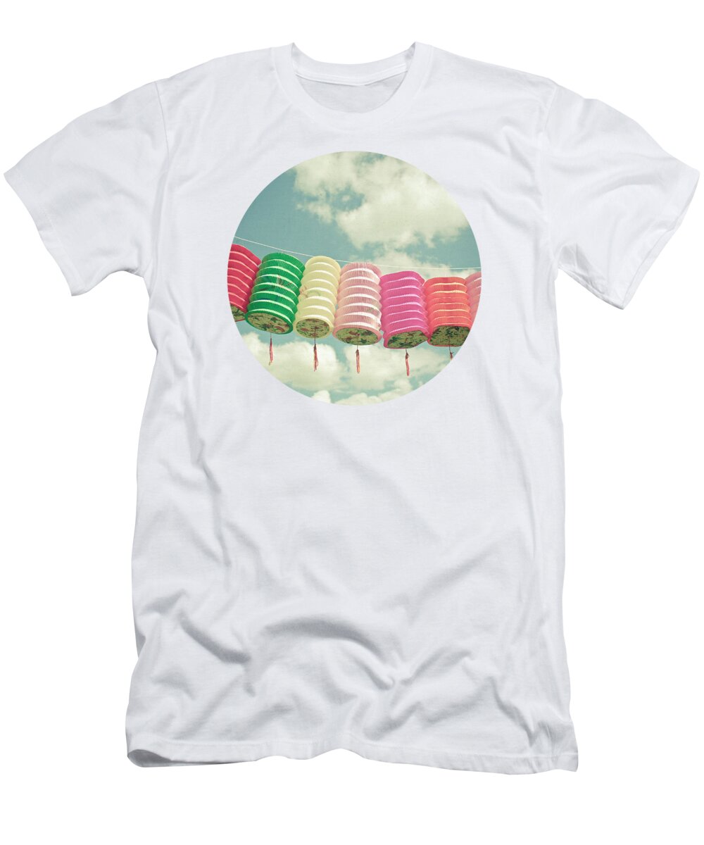 Chinese Lanterns T-Shirt featuring the photograph Chinese Lanterns by Cassia Beck