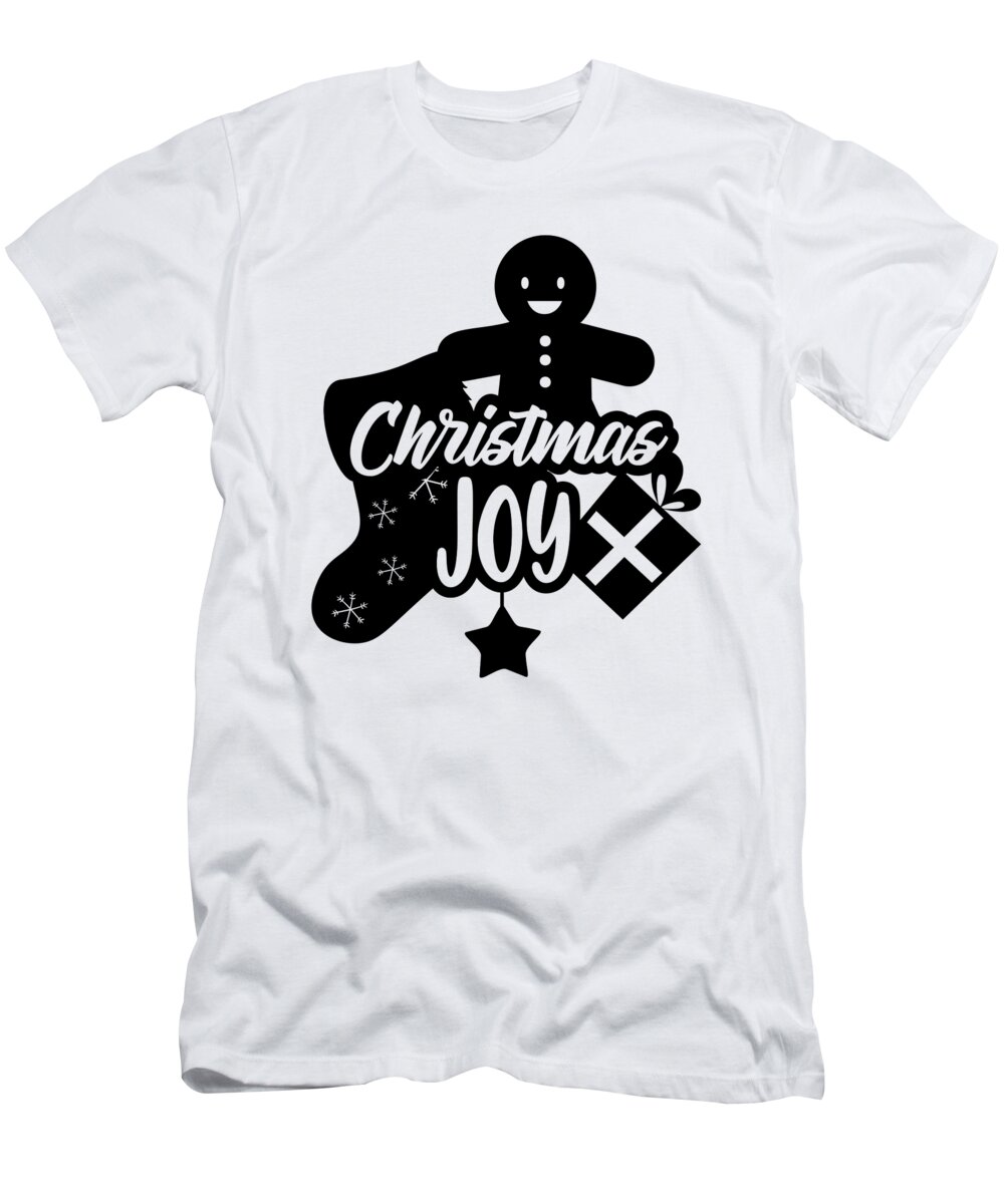 Cute T-Shirt featuring the digital art Christmas Joy Gingerbread by Jacob Zelazny