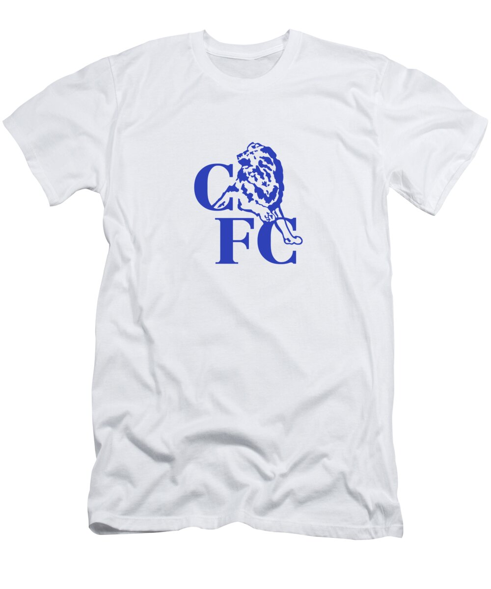 Chelsea Football Club T-Shirt featuring the digital art Classic Lions Logo Chelsea FC by Grant Rosalia