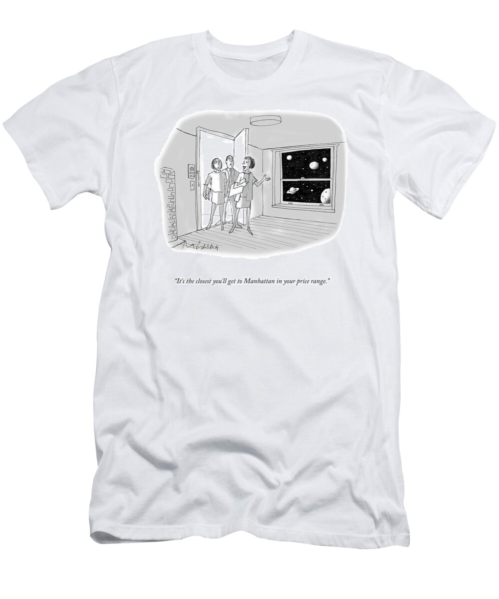 Cctk T-Shirt featuring the drawing Closest To Manhattan by Mort Gerberg