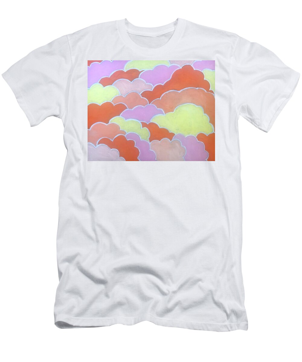  T-Shirt featuring the painting Clouds by Jam Art