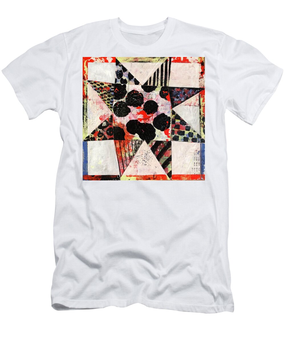 My Favorite Of All My Individual Star Paintings. Created In Many Layers T-Shirt featuring the painting Clown Star by Cyndie Katz