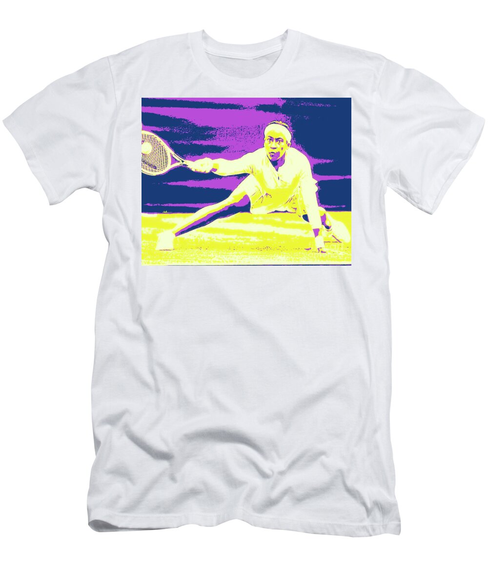 Coco T-Shirt featuring the painting Coco Wimbledon 2021 by Jack Bunds