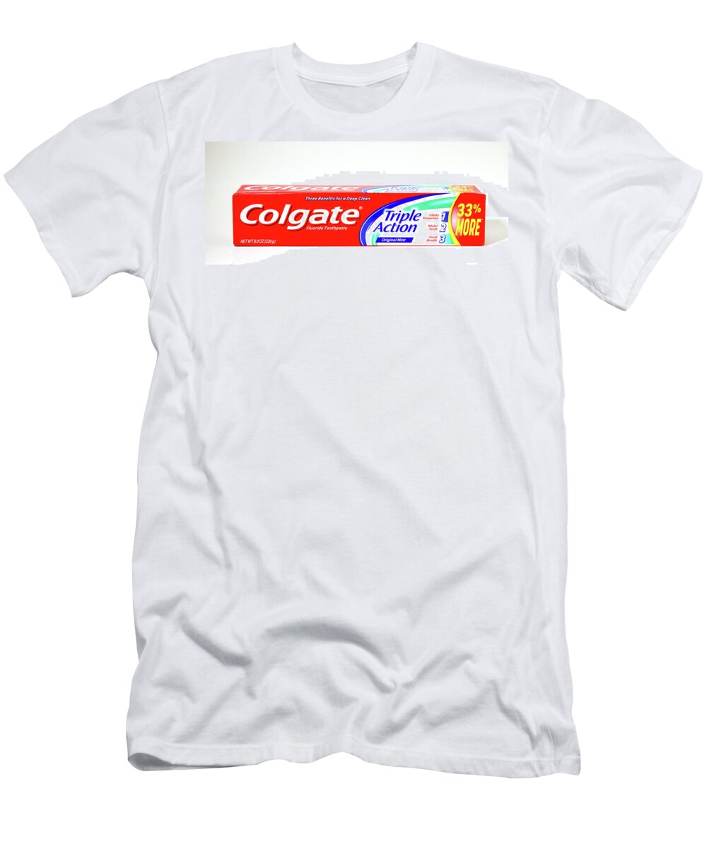 Protection T-Shirt featuring the photograph Colgate toothpaste by Jennifer Wallace