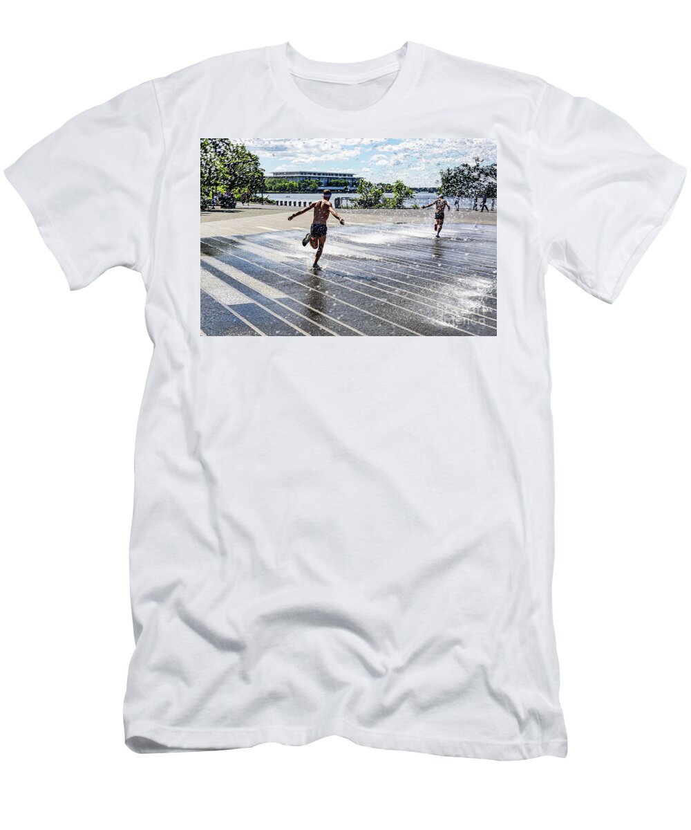 People T-Shirt featuring the photograph Cooling Off by Thomas Marchessault