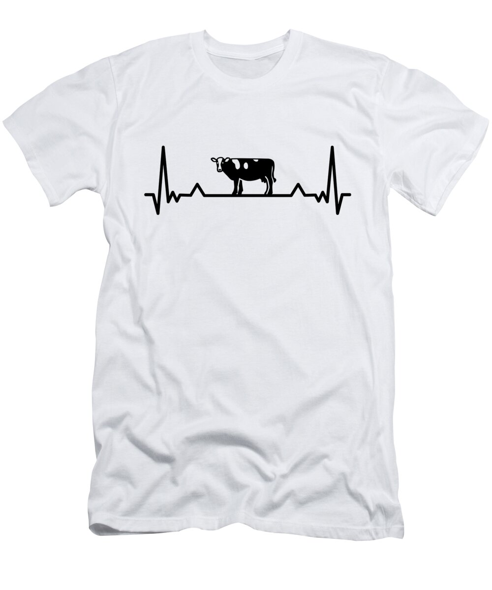Agent Skærm materiale Cow Heartbeat Farming Moo Animal Gift Mom Dad T-Shirt for Sale by Qwerty  Designs