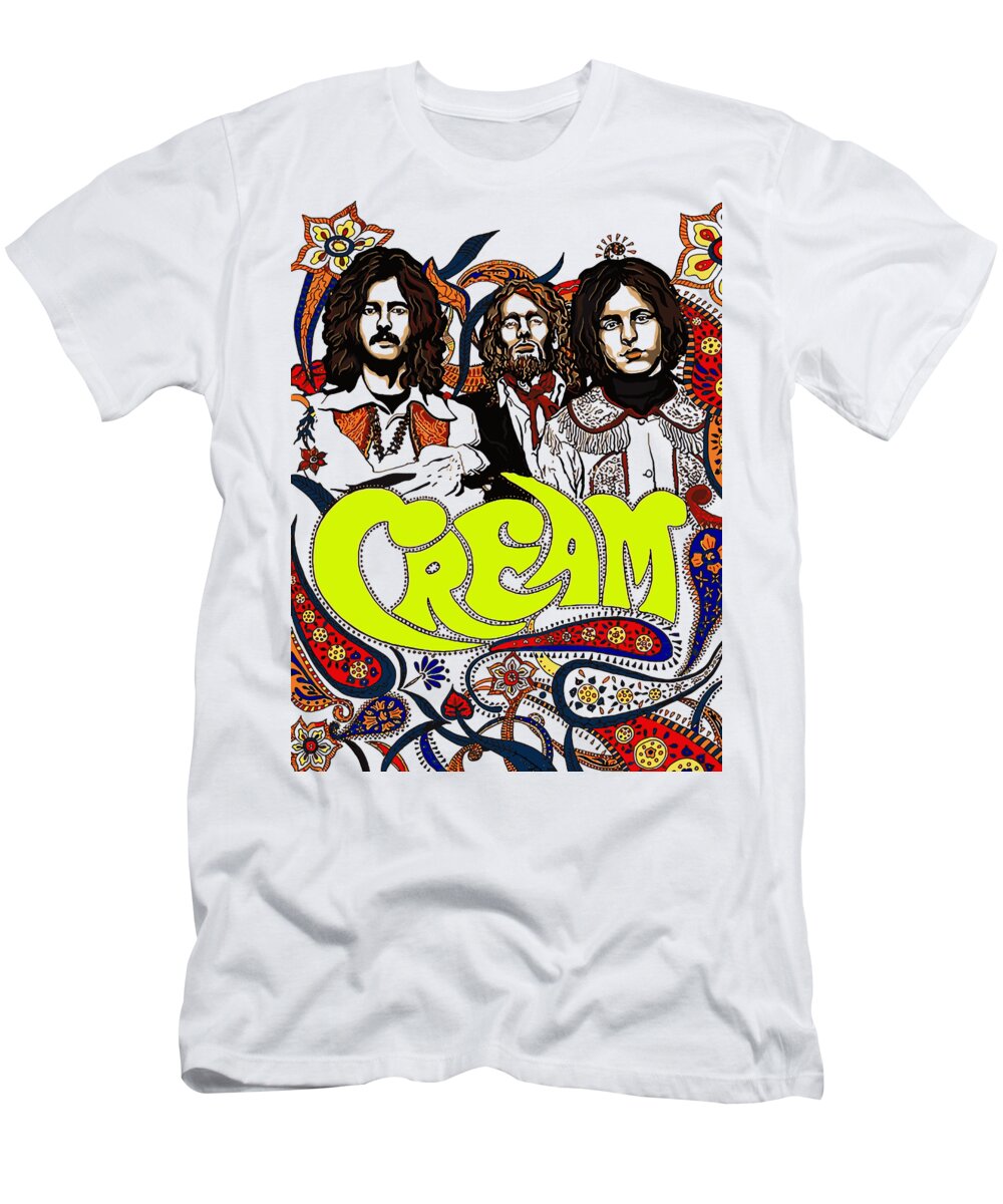 Cream Band T-Shirt by Mickey -
