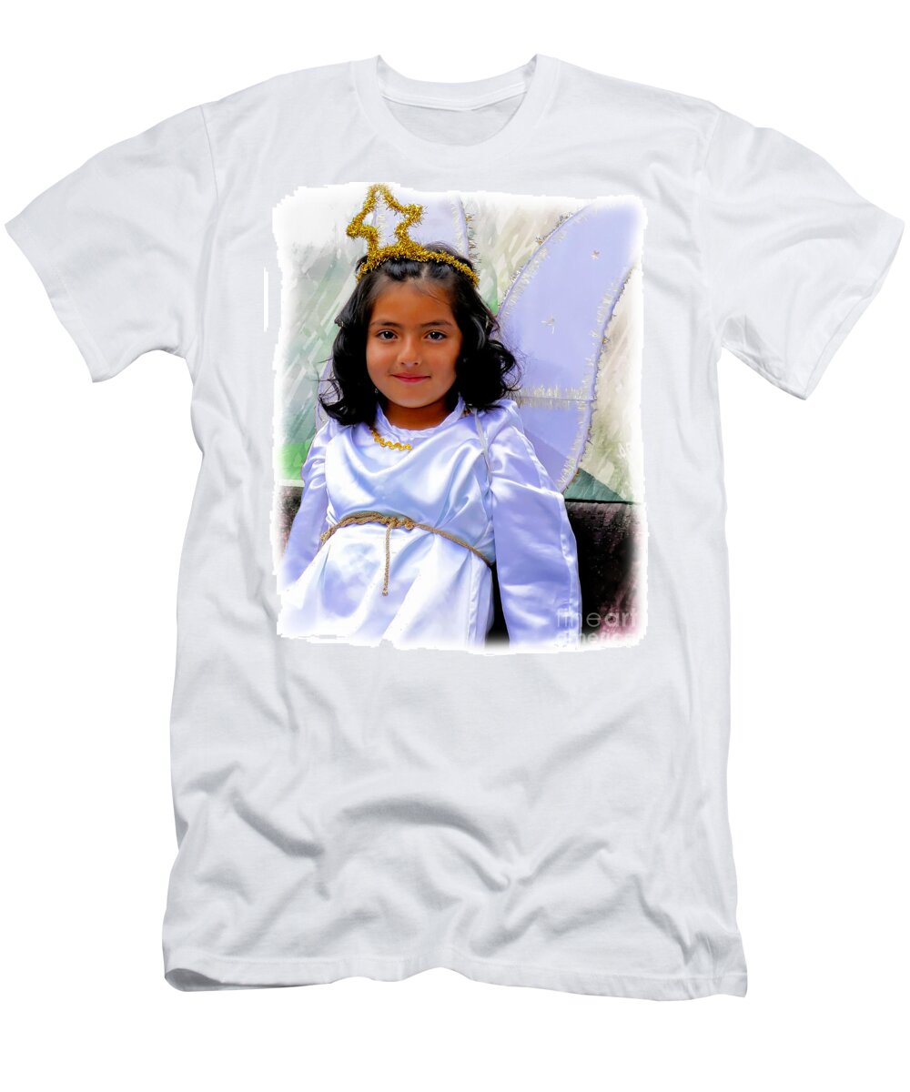 2235a T-Shirt featuring the photograph Cuenca Kids 1654 by Al Bourassa