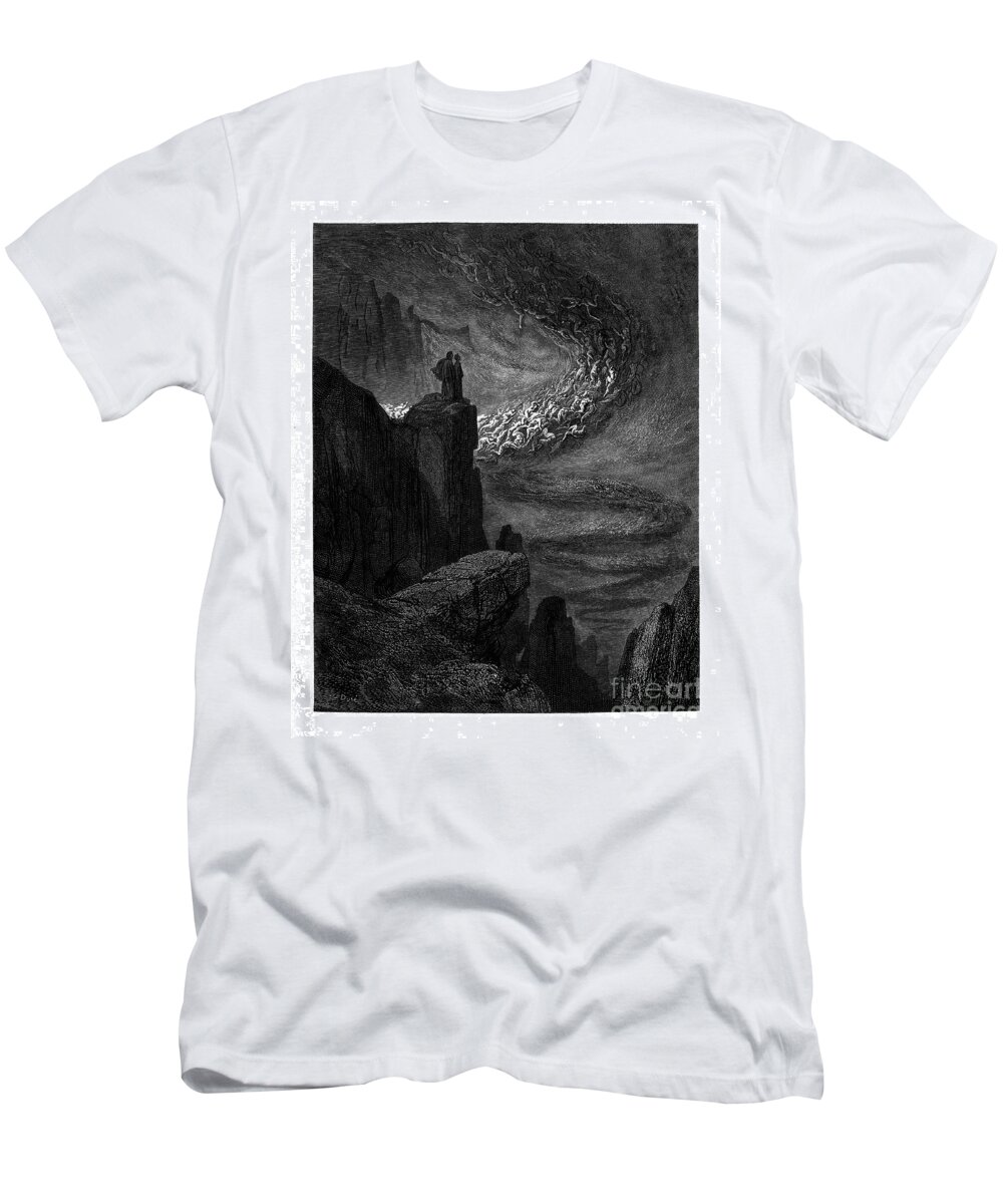 finish Rough sleep barn Dante Inferno by Dore t2 T-Shirt by Historic illustrations - Pixels