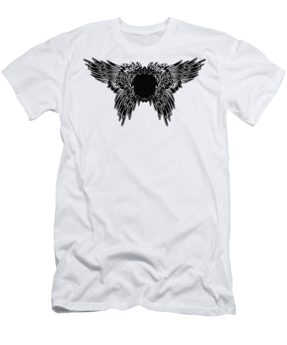 Wings T-Shirt featuring the digital art Dark Angel by Jacob Zelazny