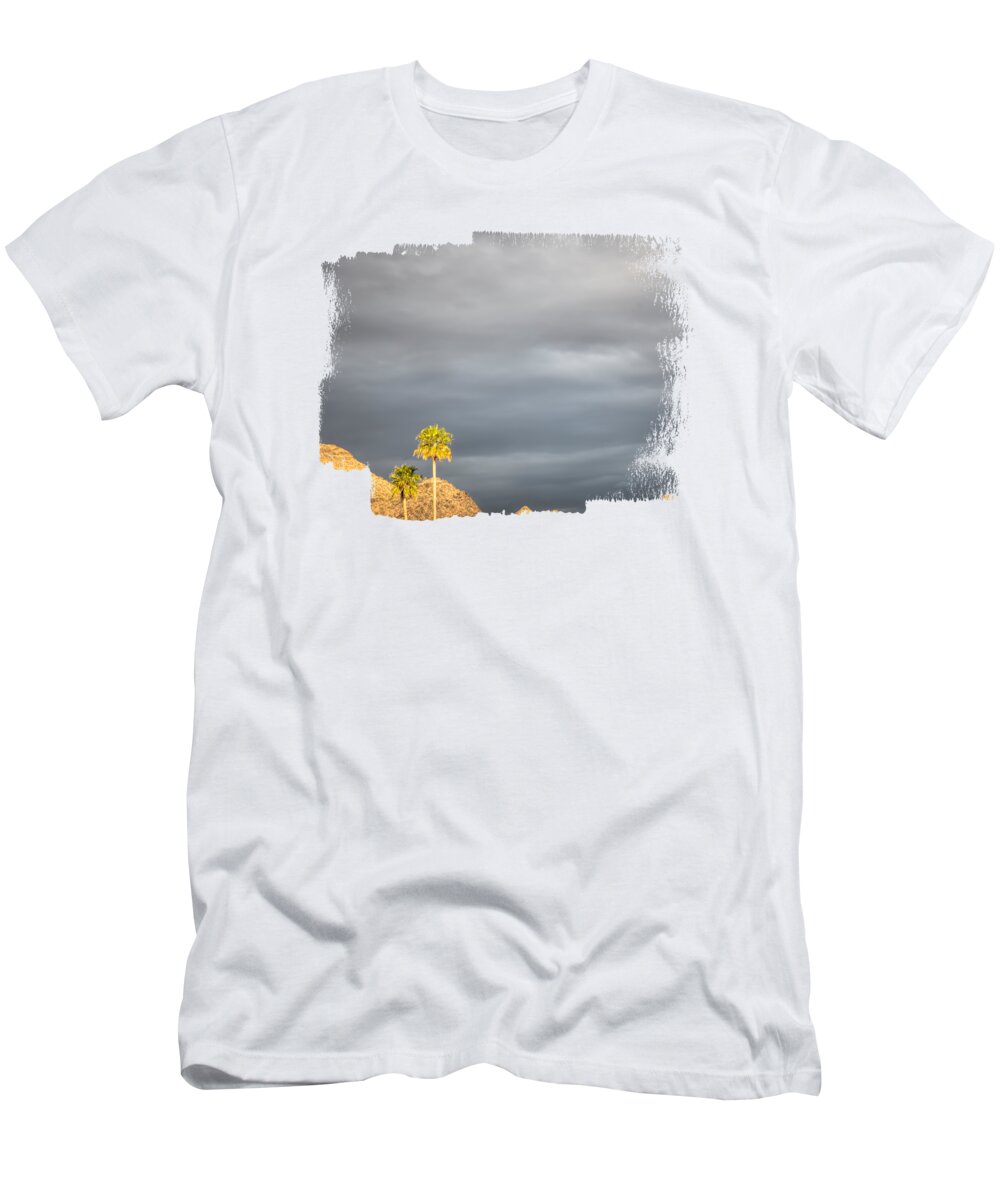 Monsoon T-Shirt featuring the photograph Dark Monsoon Clouds in the Desert by Elisabeth Lucas
