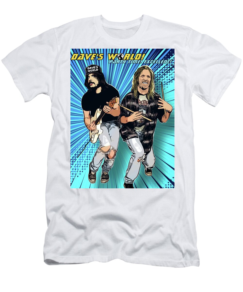 Dave Grohl T-Shirt featuring the digital art Daves World by Christina Rick