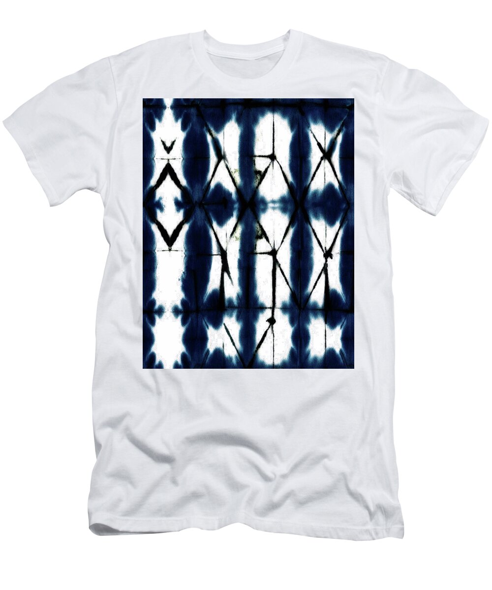 Shibori T-Shirt featuring the digital art Diamond Shibori Pattern Seamless Repeat by Sand And Chi