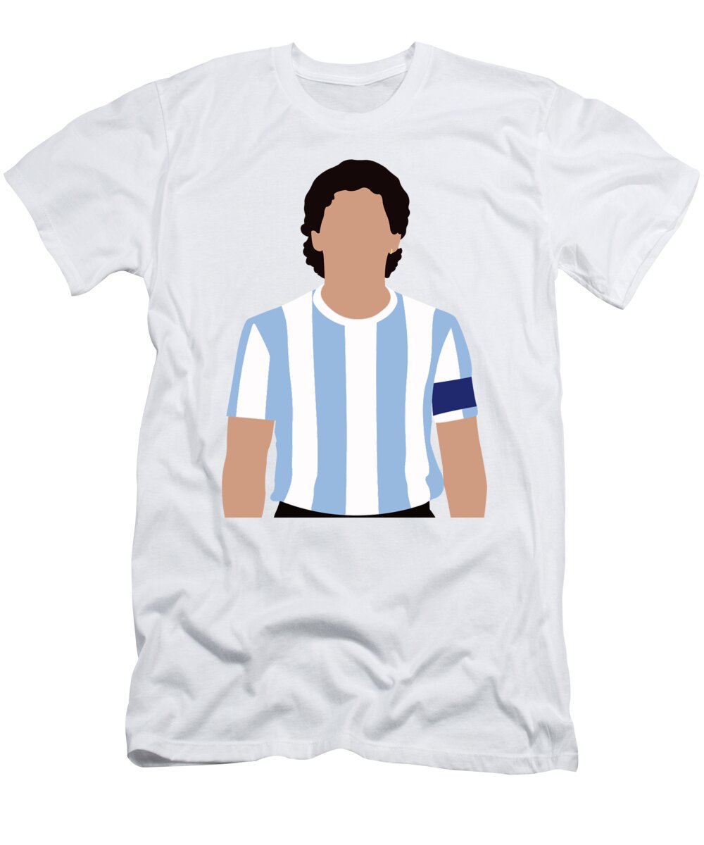 Precipice Vil have tæt Diego Maradona minimalist T-Shirt by Remake Posters - Pixels Merch