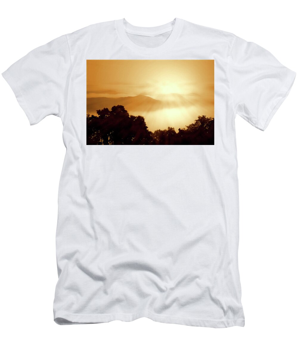 Photo T-Shirt featuring the photograph Distant Mountains -1 by Alan Hausenflock