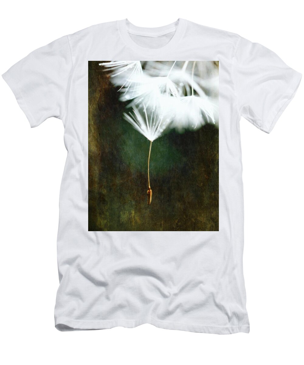 Don't Let Me Fall T-Shirt featuring the photograph Don't let me fall - Dandelion Art #2 by Marianna Mills