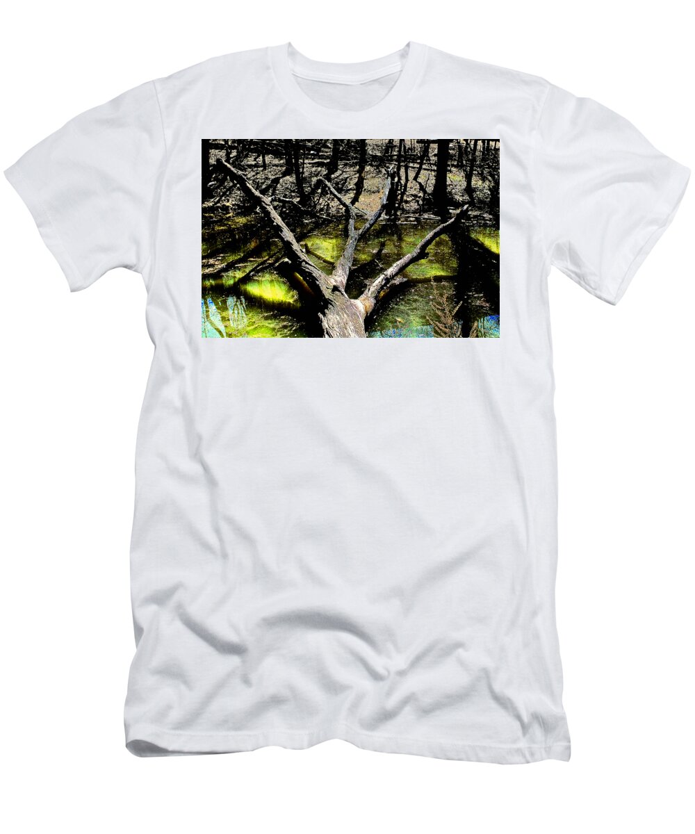Tree T-Shirt featuring the photograph Downed Tree by Joseph Thaler