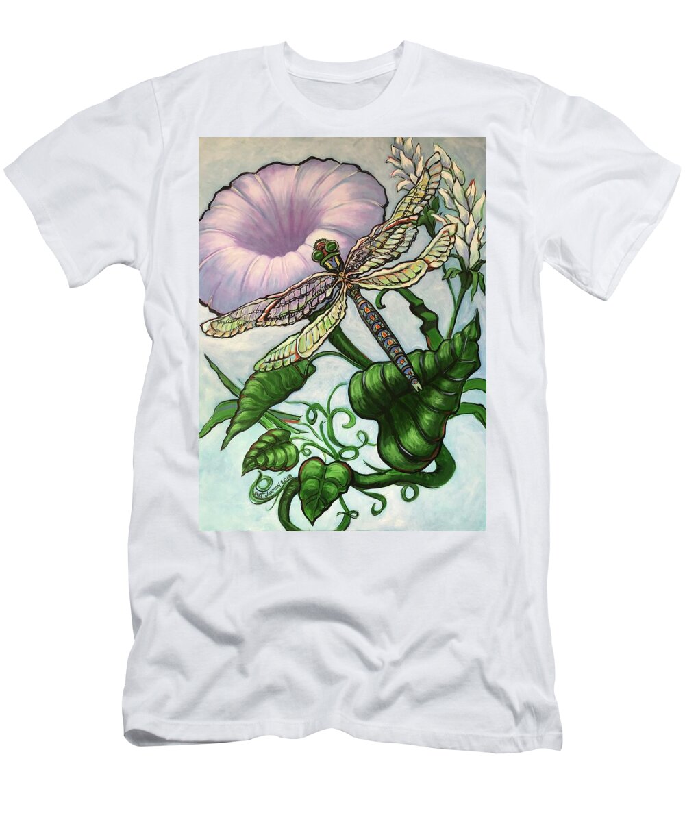 Dragonfly T-Shirt featuring the painting Dragonfly by Jeanette Jarmon