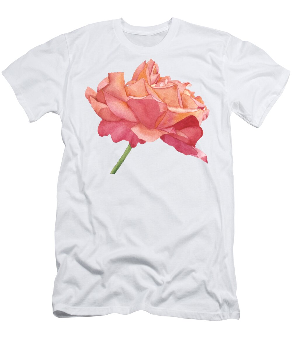Painting T-Shirt featuring the digital art Dynasty Rose Floral Poetic Interpretations on Canvas by Alinas Watson