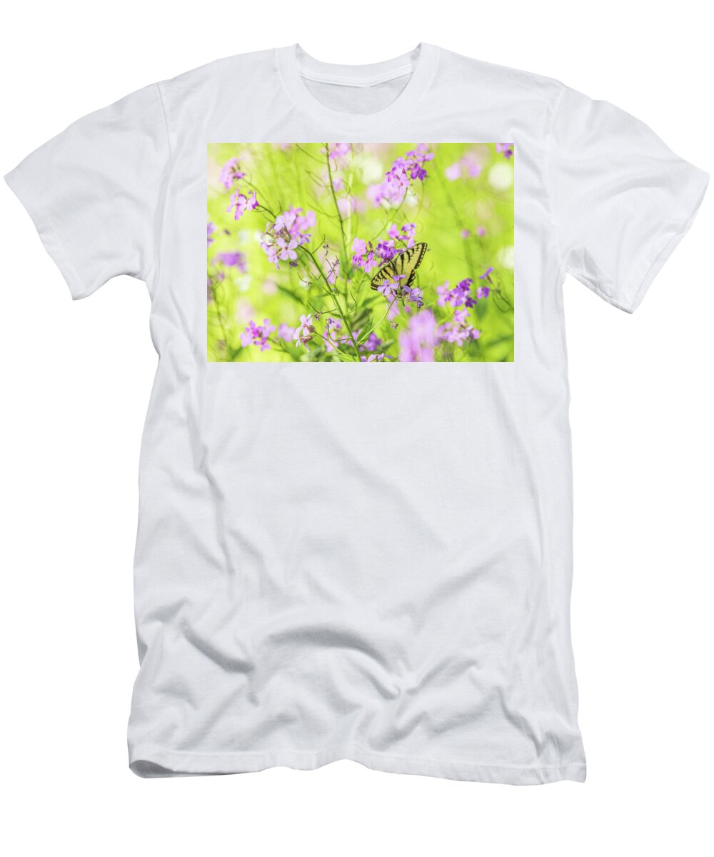 Animals T-Shirt featuring the photograph Eastern Tiger Swallowtail Butterfly 4 - Nature Photography by Amelia Pearn