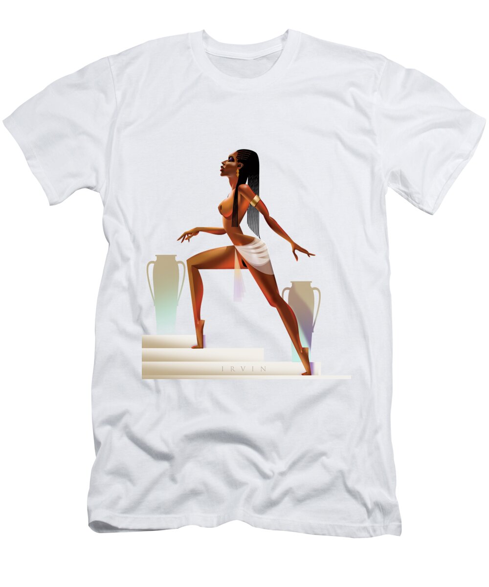 Egypt T-Shirt featuring the digital art Egyptian Queen 01 by Trevor Irvin
