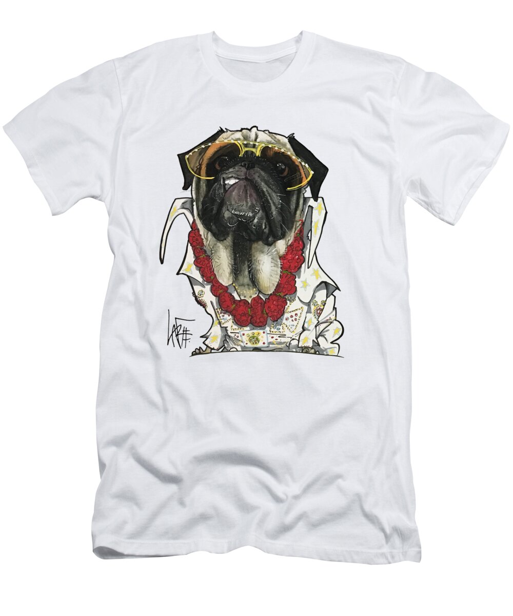Elvis T-Shirt featuring the drawing Elvis Storch 4362 by Canine Caricatures By John LaFree